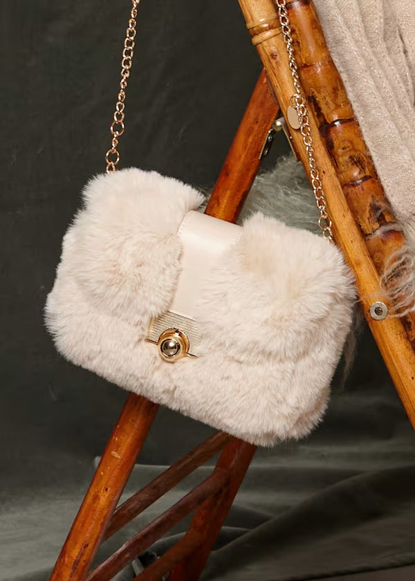 Abel & Lula Faux Fur Handbag   5931-94   Crema