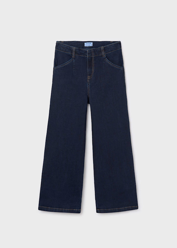 Mayoral Girls Wide Leg Denim Pant   7573-94    Superoscuro
