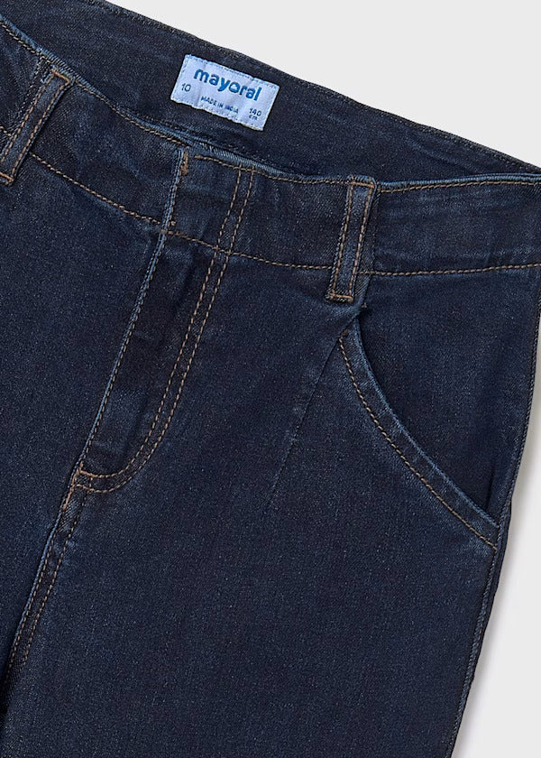 Mayoral Girls Wide Leg Denim Pant   7573-94    Superoscuro