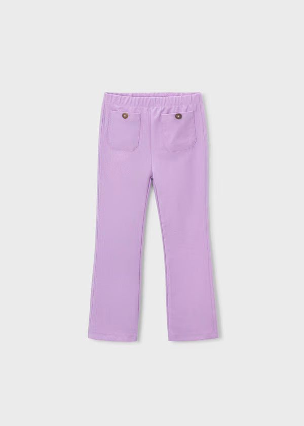 Mayoral Girls Flared Leggings With Pocket Detail    3721-83   Lilac