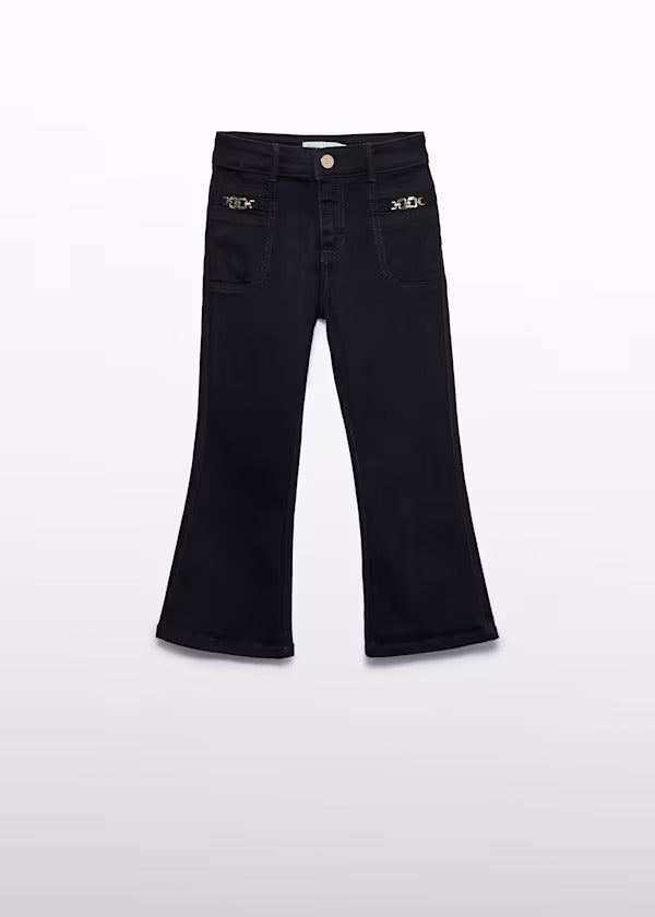 Abel & Lula Girls Flare Denim Trouser   5721-8   Black