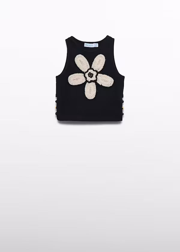 Abel & Lula Crochet Tank   5174-1   Black