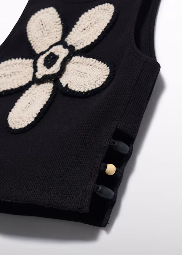 Abel & Lula Crochet Tank   5174-1   Black