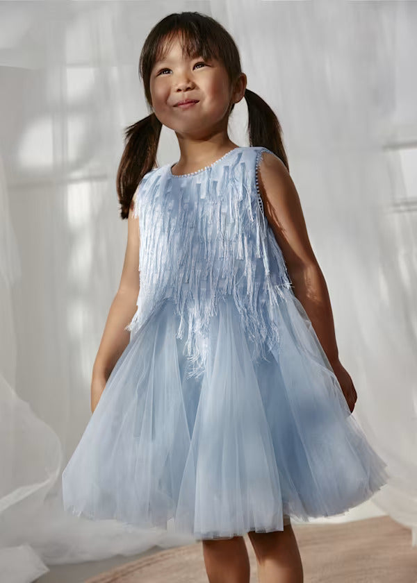 Abel & Lula Girls Dress   5025-11   Celeste