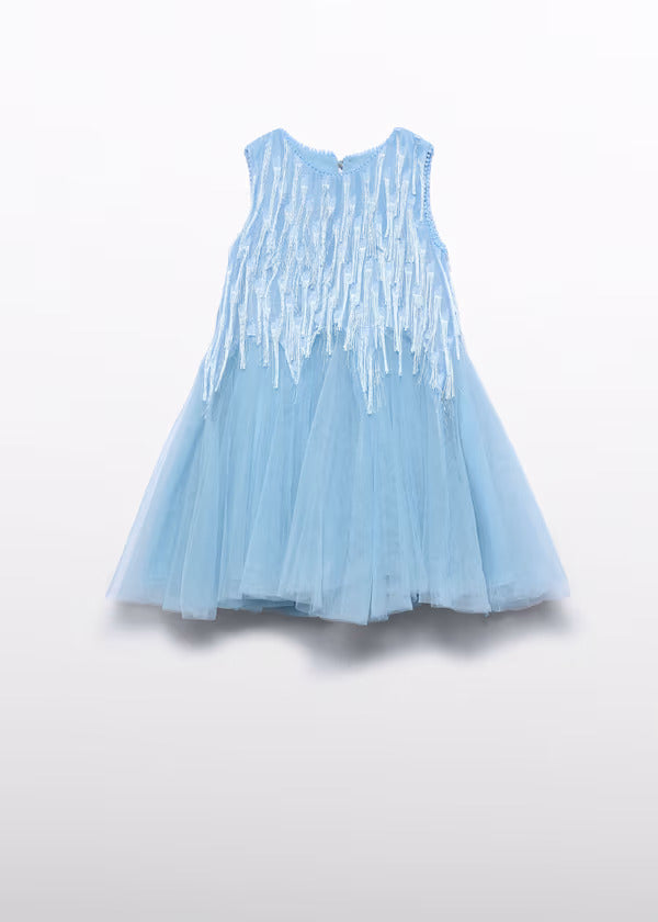 Abel & Lula Girls Dress   5025-11   Celeste