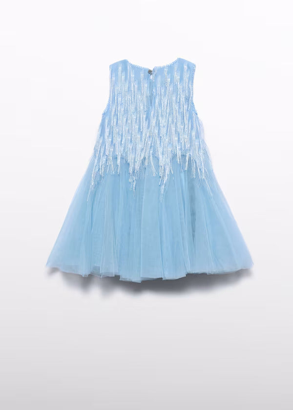 Abel & Lula Girls Dress   5025-11   Celeste