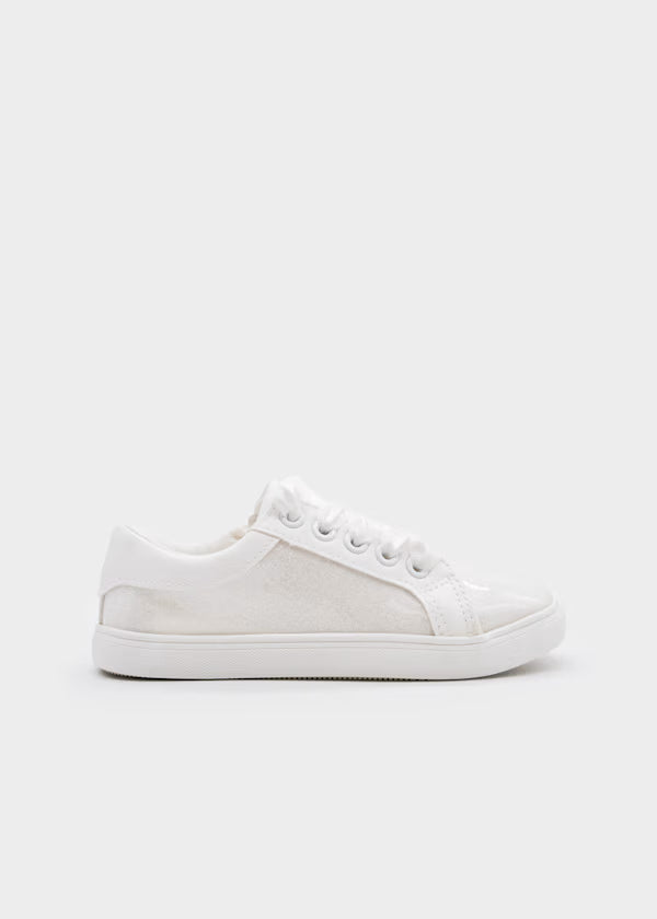 Mayoral Girls Glitter Sneakers   45723-91   Blanco