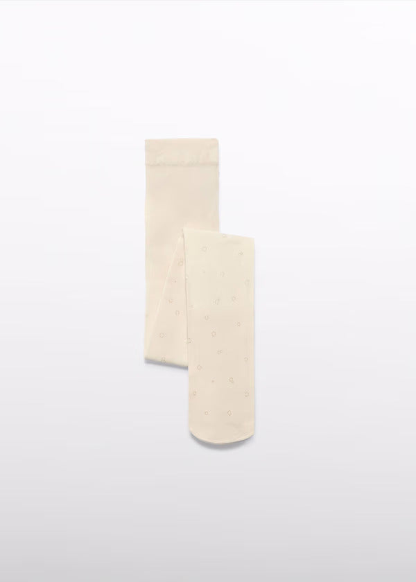Abel & Lula Girls Glitter Tights  5947-25 Avena (Oatmeal)