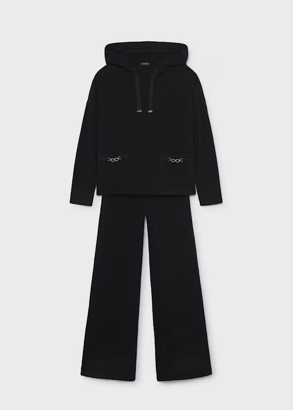 Mayoral Girls Knit Pant and Sweater Set   7531-16   Black