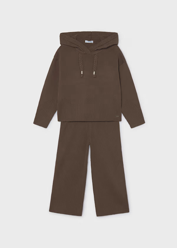 Mayoral Girls Knit Trouser Set   4529-91   Cafe