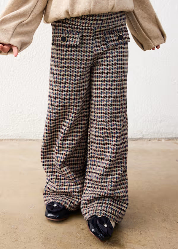 Mayoral Girls Jacquard Knit Pants   4522-66   Canela