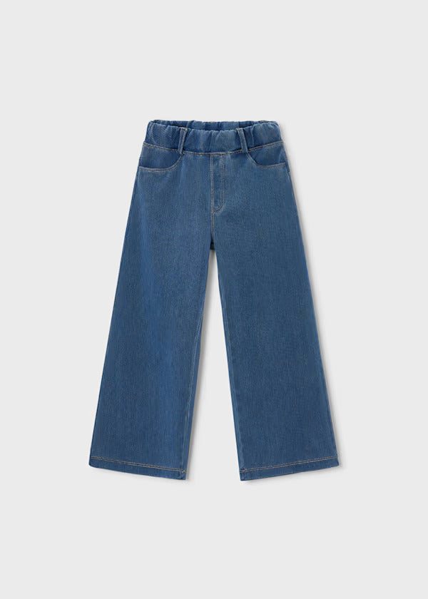 Mayoral Girls Stretch Knit Denim Pant   4501-75   Claro