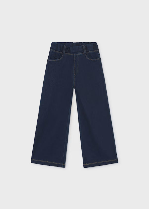 Mayoral Girls Stretch Knit Denim Pant   4501-76   Oscuro