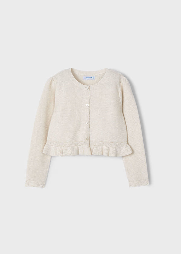 Mayoral Girls Cardigan   3374-83   Champagne