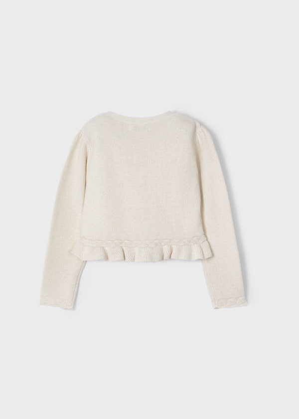 Mayoral Girls Cardigan   3374-83   Champagne