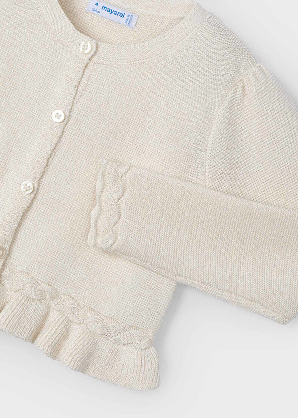 Mayoral Girls Cardigan   3374-83   Champagne