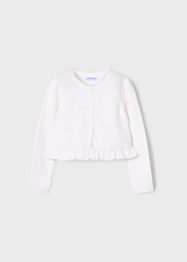 Mayoral Girls Fancy Cardigan    3374-86   Crudo