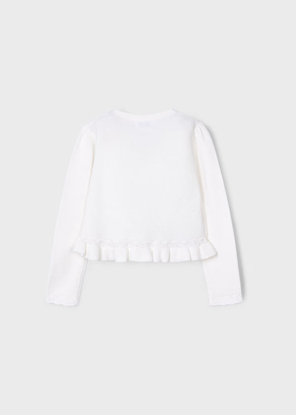 Mayoral Girls Fancy Cardigan    3374-86   Crudo