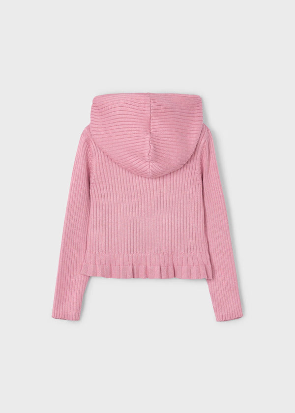 Mayoral Girls Hooded Sweater   3365-13   Rosado