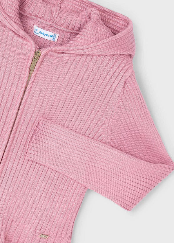 Mayoral Girls Hooded Sweater   3365-13   Rosado