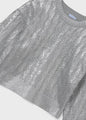 Mayoral Girls Knit Crewneck Sweater   7309-35   Plata Vig