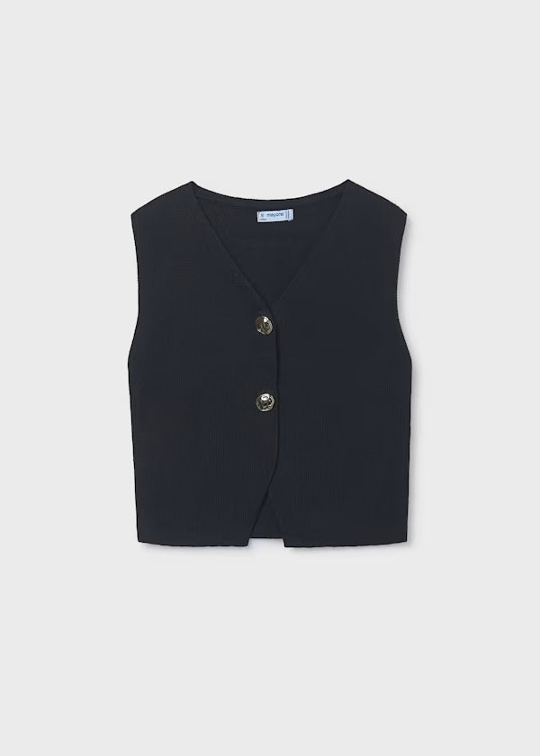 Mayoral Girls Knit Top     6020-31   Black