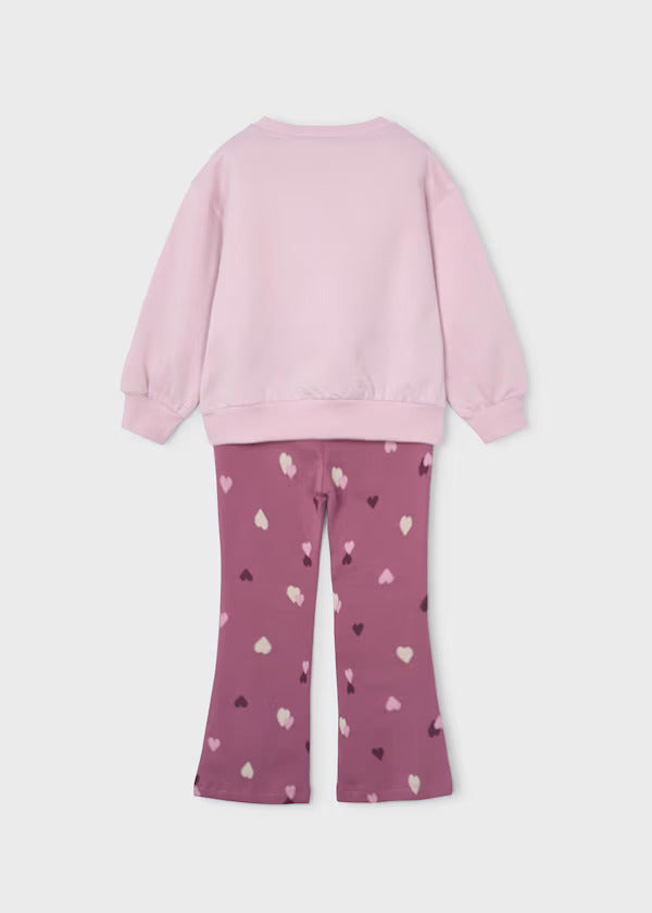 Mayoral Girls Printed Fleece Legging Set    4738-82   Violeta