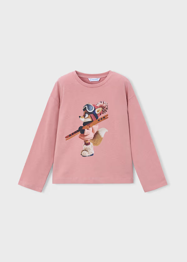 Mayoral Girls Long Sleeve Tee   4003-65   Pastel