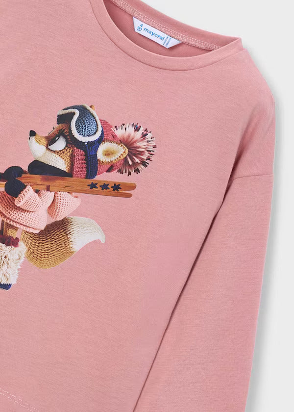 Mayoral Girls Long Sleeve Tee   4003-65   Pastel