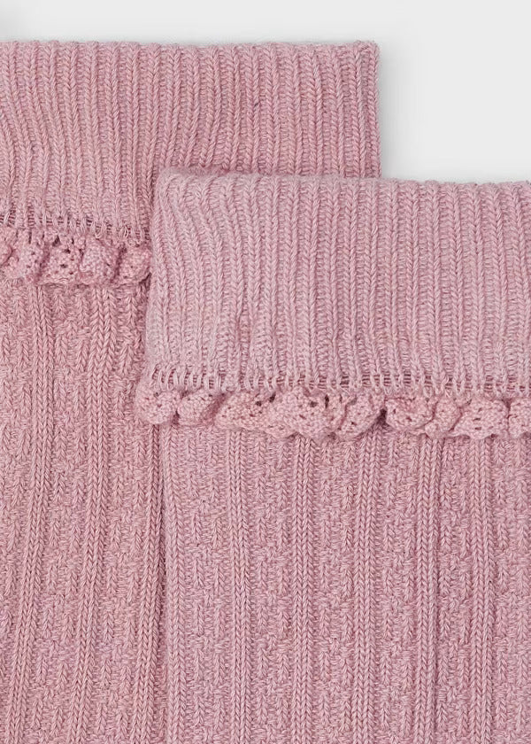 Mayoral Girls Fancy Long Socks  10807-37  Rosado