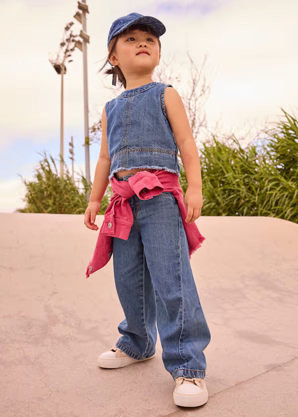 Mayoral Girls Denim Pants   3590-53   Oscuro