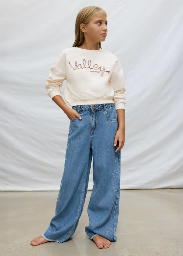 Mayoral Girls Denim Pants    6557-58   Medio