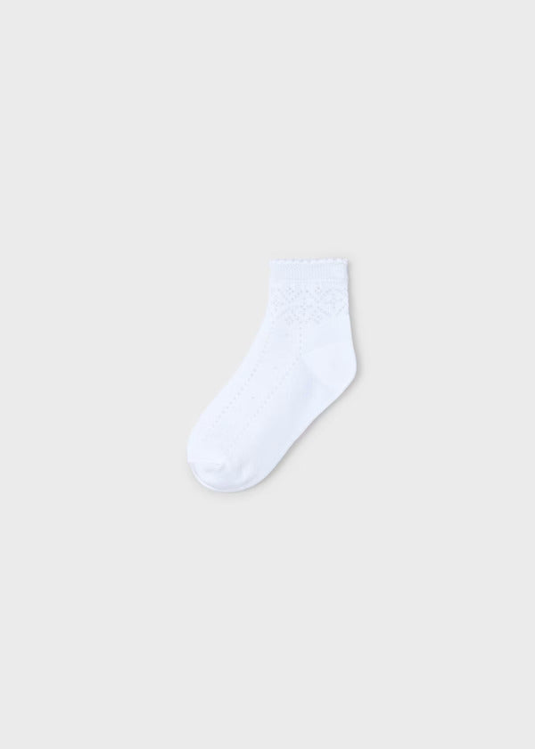 Mayoral Girls Dress Socks   70913-92   Blanco