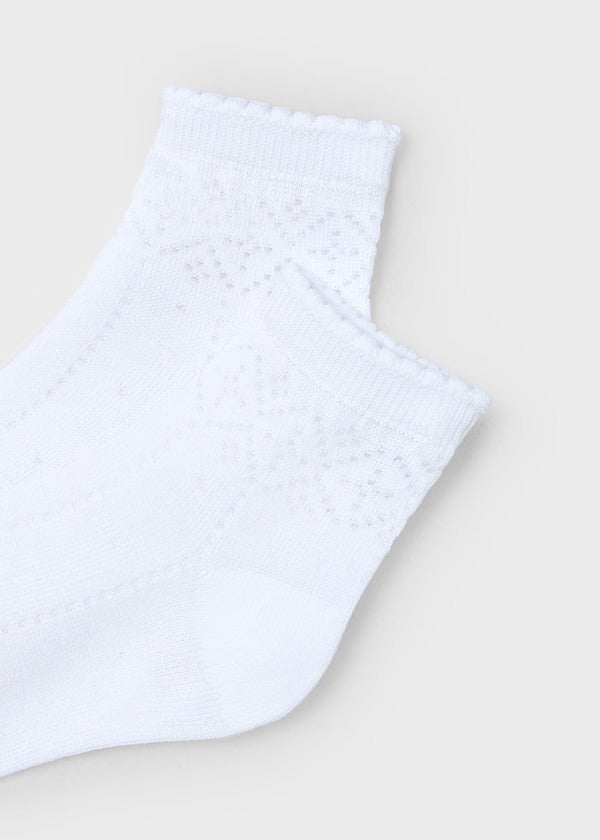 Mayoral Girls Dress Socks   70913-92   Blanco