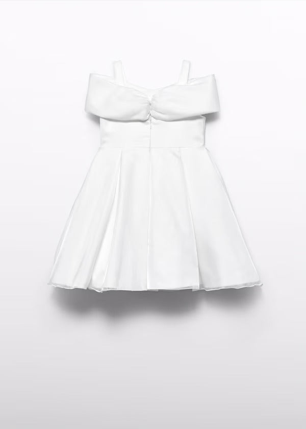 Abel & Lula Girls Organza Bow Dress   5031-50   Nata**