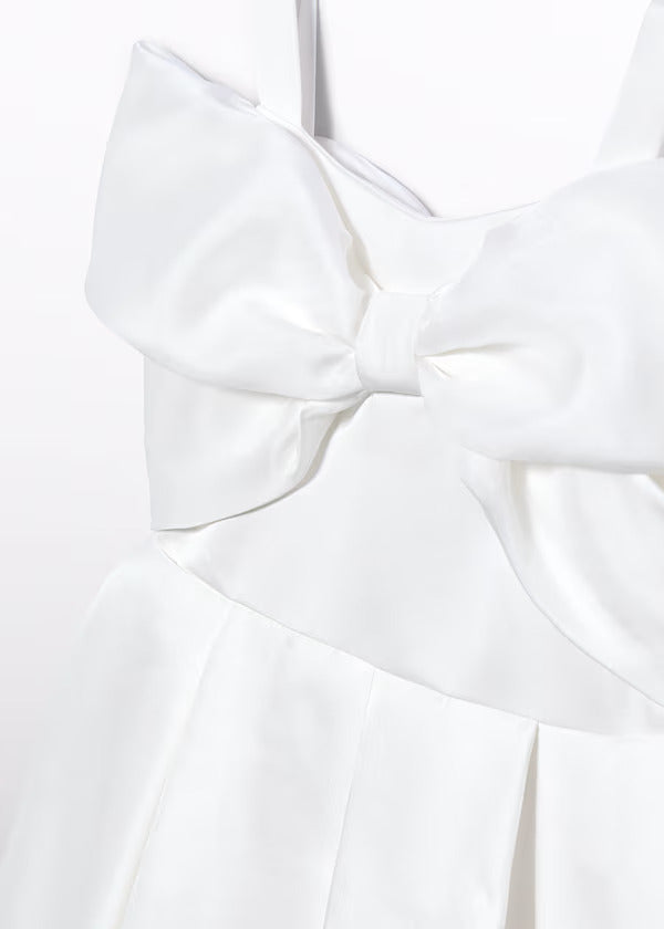 Abel & Lula Girls Organza Bow Dress   5031-50   Nata**