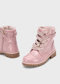 Mayoral Girls Patent Leather Biker Boot    44566-49   Rosa