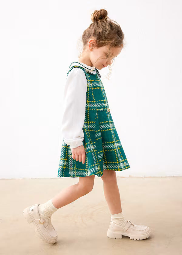 Mayoral Girls Plaid 2 Pce. Jumper Set   4925-89   Nenufar