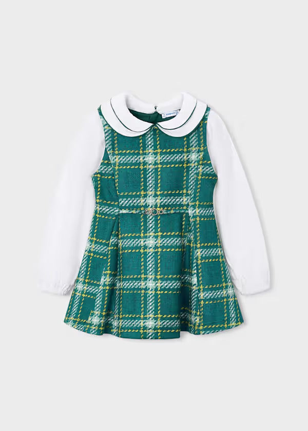 Mayoral Girls Plaid 2 Pce. Jumper Set   4925-89   Nenufar