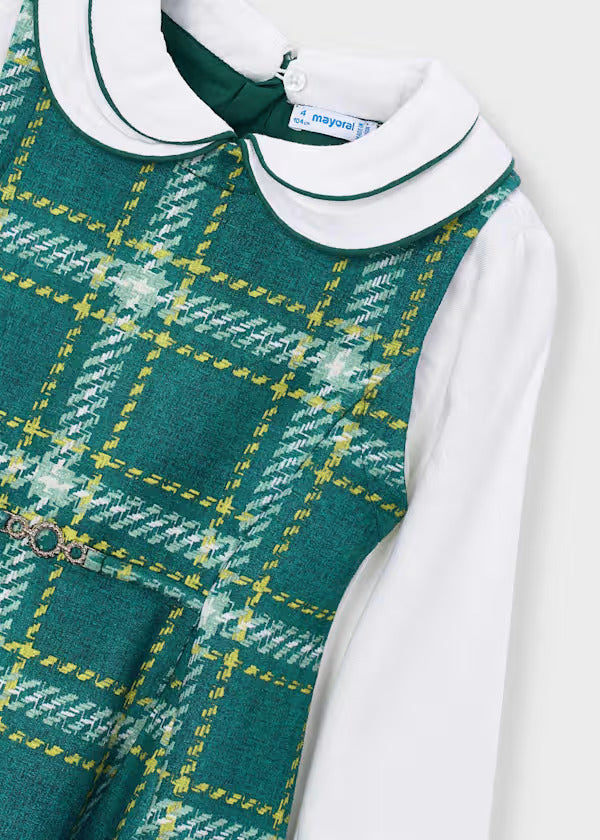 Mayoral Girls Plaid 2 Pce. Jumper Set   4925-89   Nenufar