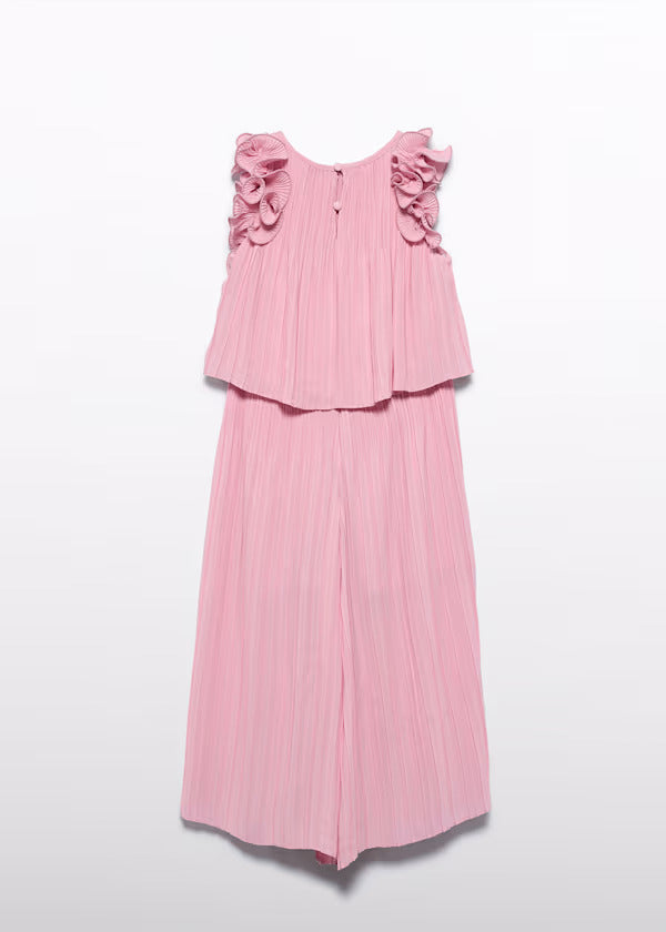 Abel & Lula Pleated Chiffon Pant Set    5285-35   Rosa