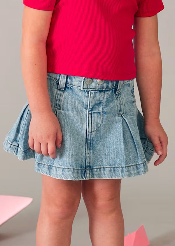 Mayoral Girls Denim Skirt   3905-26   Claro