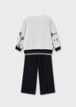 Mayoral Girls 2 Pce. Knit Sweater & Trouser Set   4583-92   Black