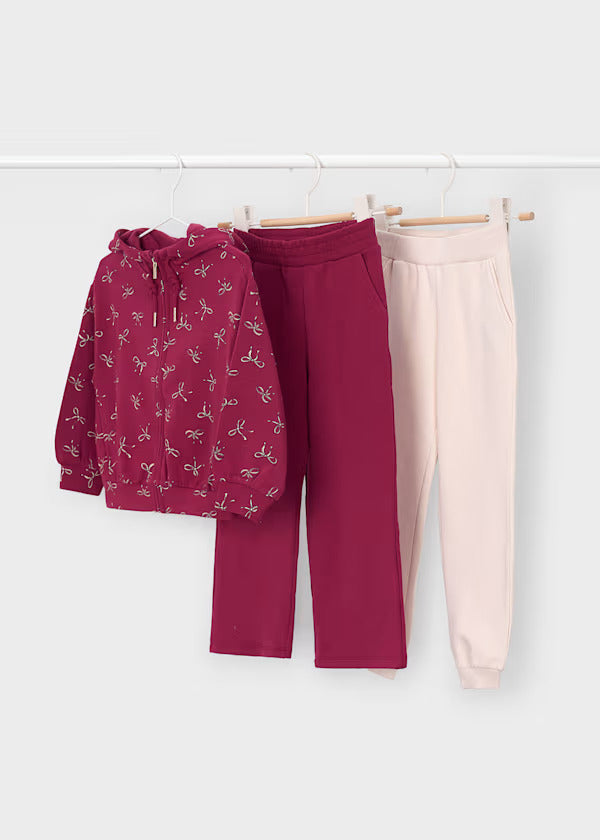 Mayoral Girls Tracksuit 3 Pce. Set    4813-66   Framboise