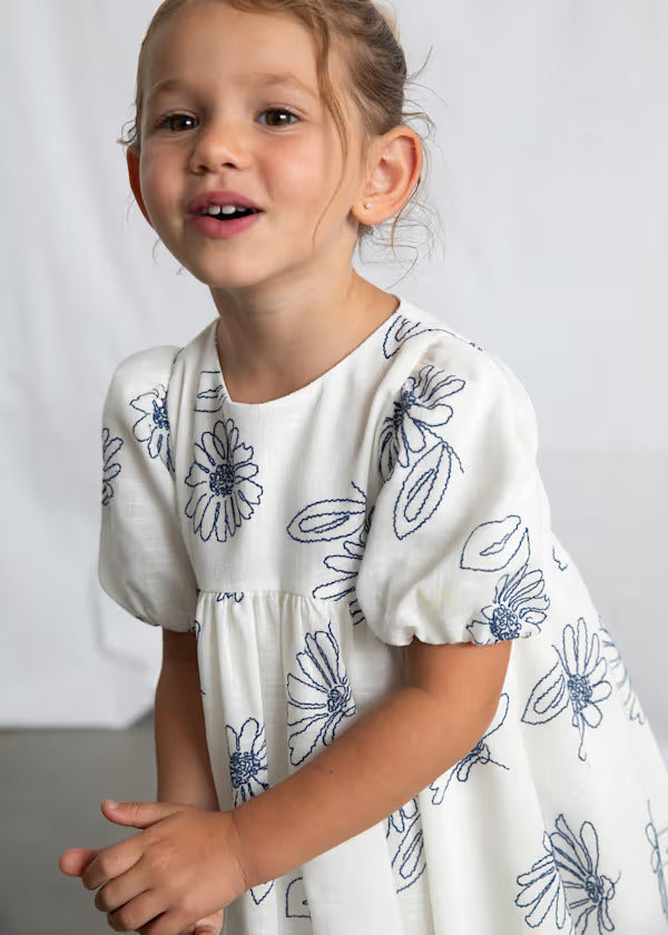 Mayoral Girls Dress   3921-90  Natural