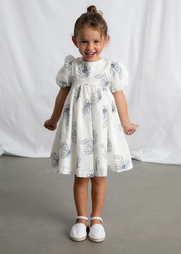 Mayoral Girls Dress   3921-90  Natural
