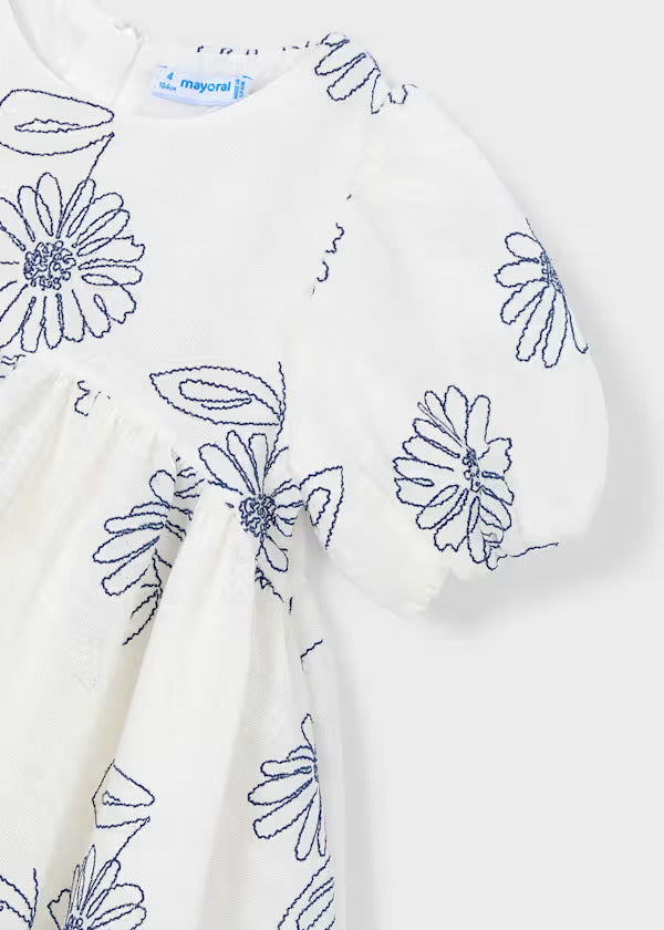 Mayoral Girls Dress   3921-90  Natural
