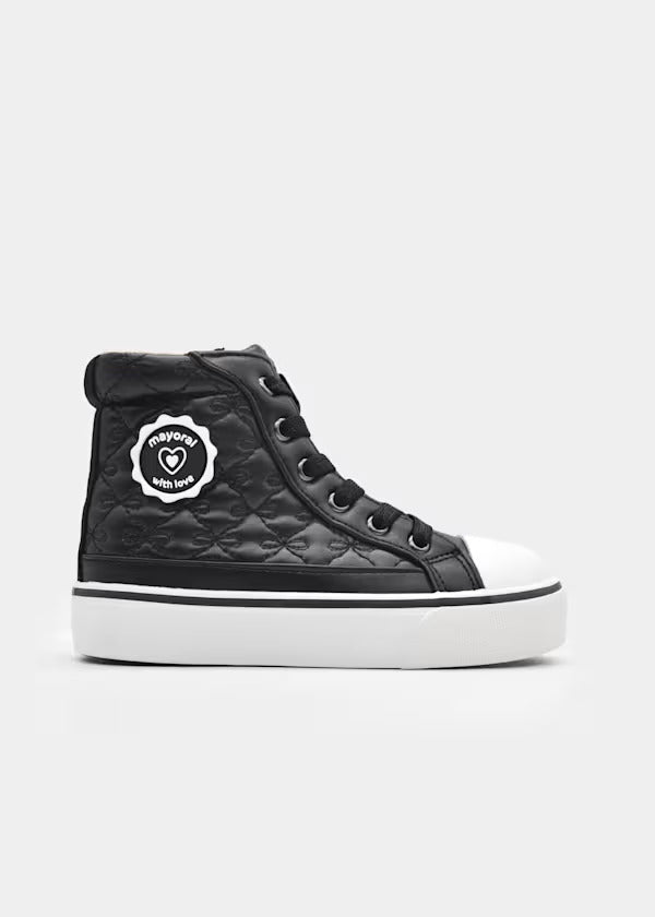 Mayoral Girls Quilted Boot   46683-73   Black