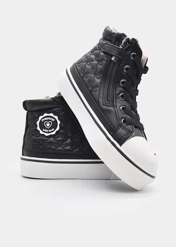 Mayoral Girls Quilted Boot   46683-73   Black