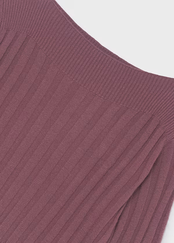 Mayoral Girls Ribbed Knit Top   7066-75   Granate